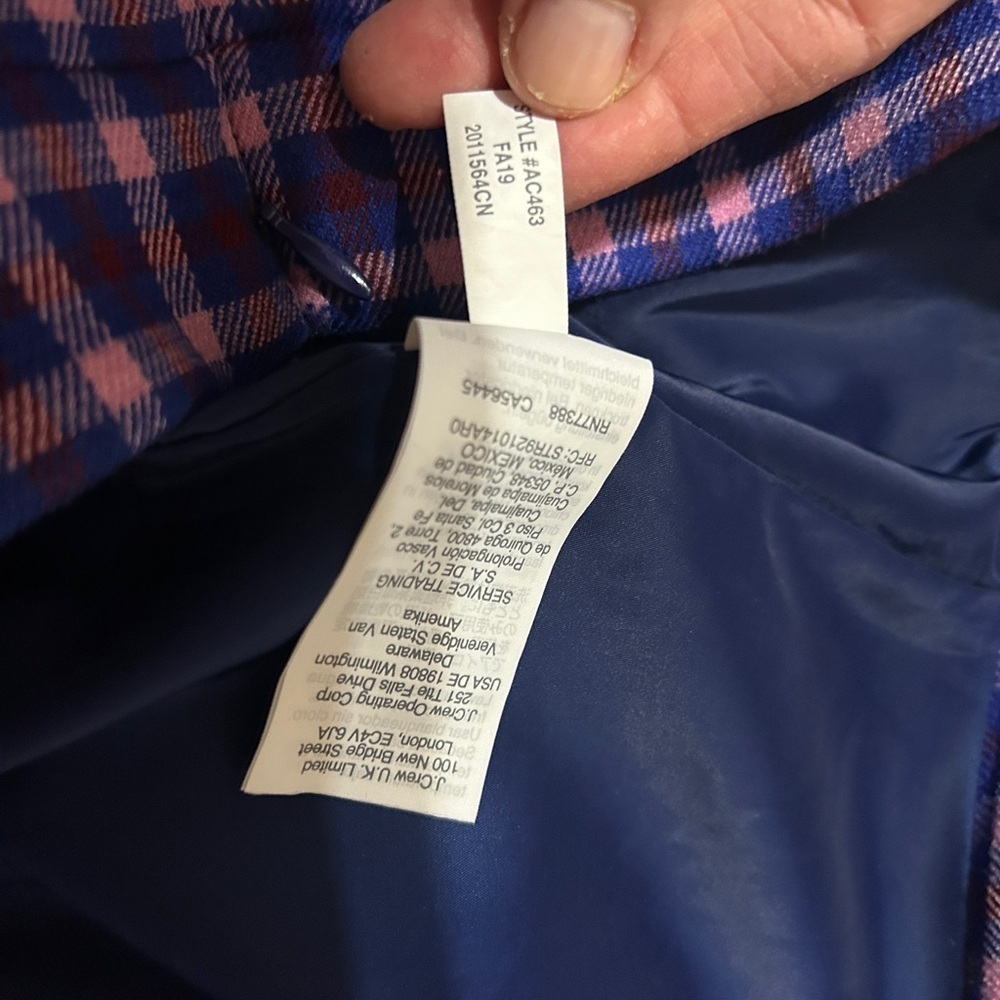 EUC like new size 12 Large J. Crew Purple Plaid Pencil Skirt with buttons. - Picture 13 of 14